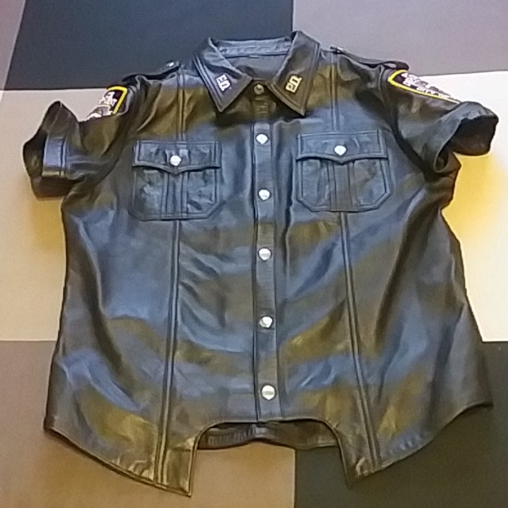 Leather patrol shirt